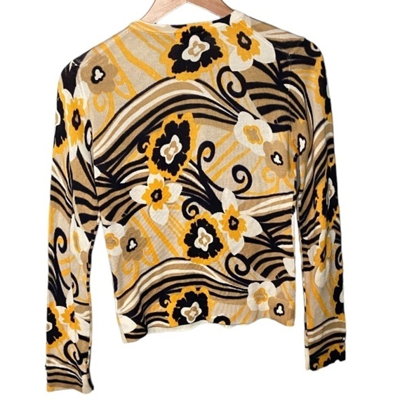 Lilly Pulitzer Retro Floral Mod Swirl Crystal Button Cardigan - Picture 3 of 14